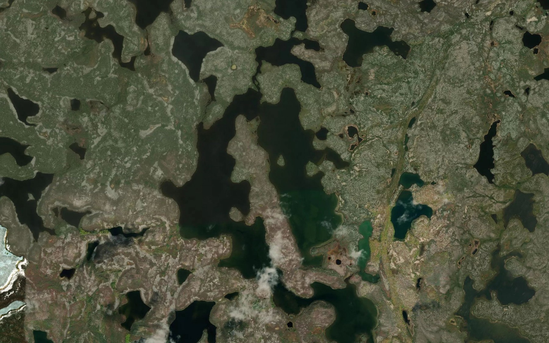 Satellite map of the Penner Lake
