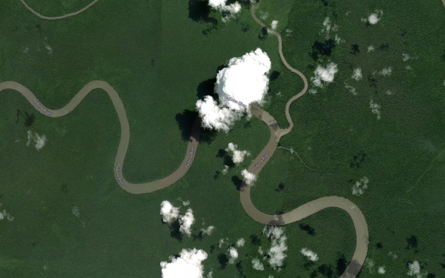 Satellite map of the Iamu Creek