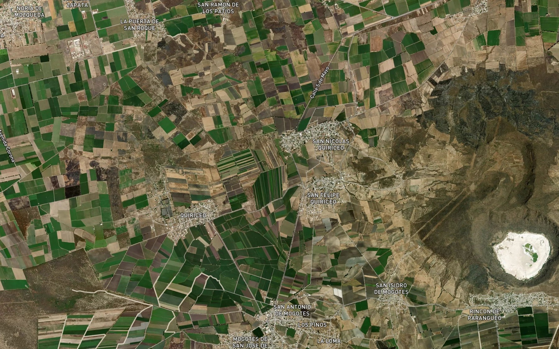 Satellite map of the Lago Quiriseo