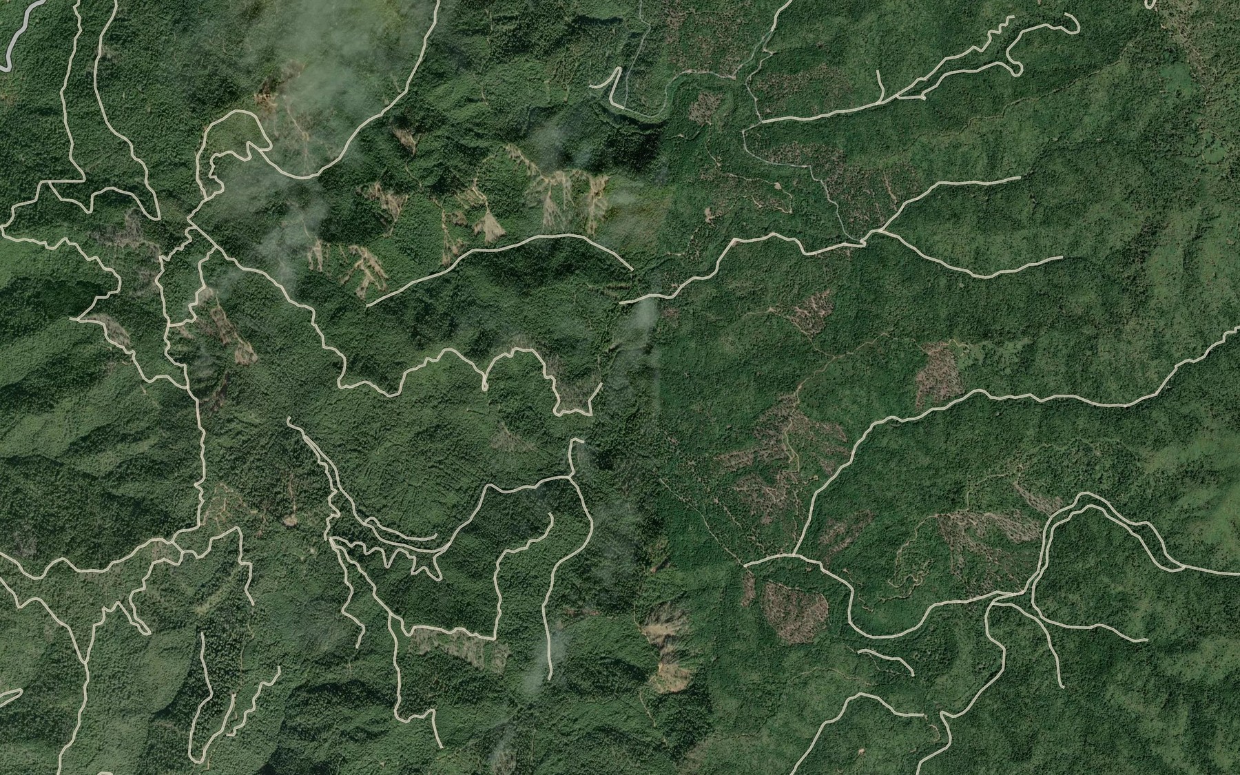 Satellite map of the Redwood Creek