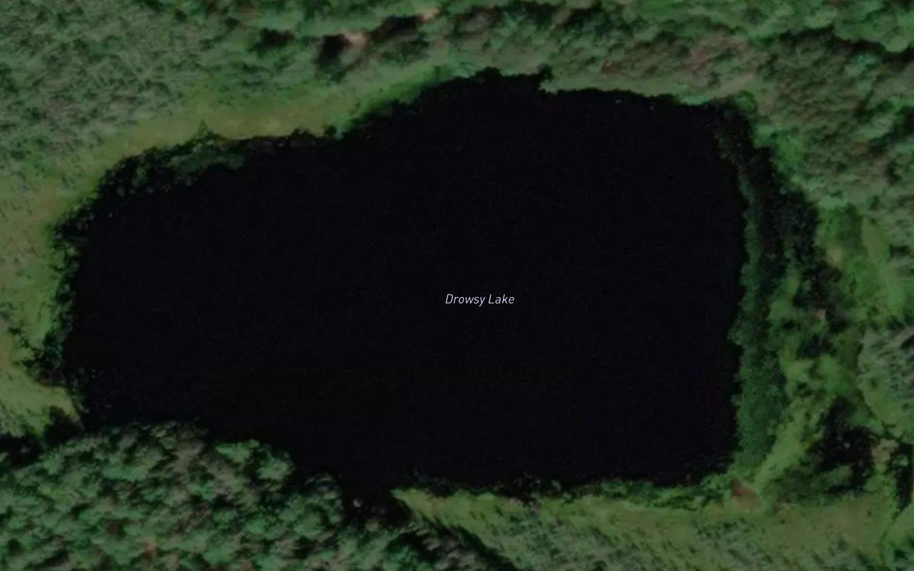 Satellite map of the Drowsy Lake