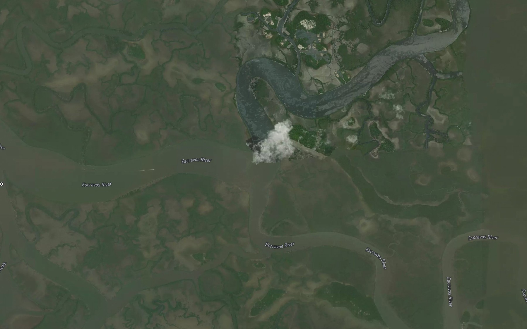 Satellite map of the Benin Creek
