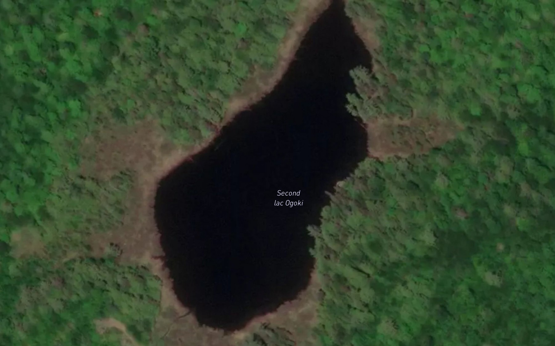 Satellite map of the Second lac Ogoki