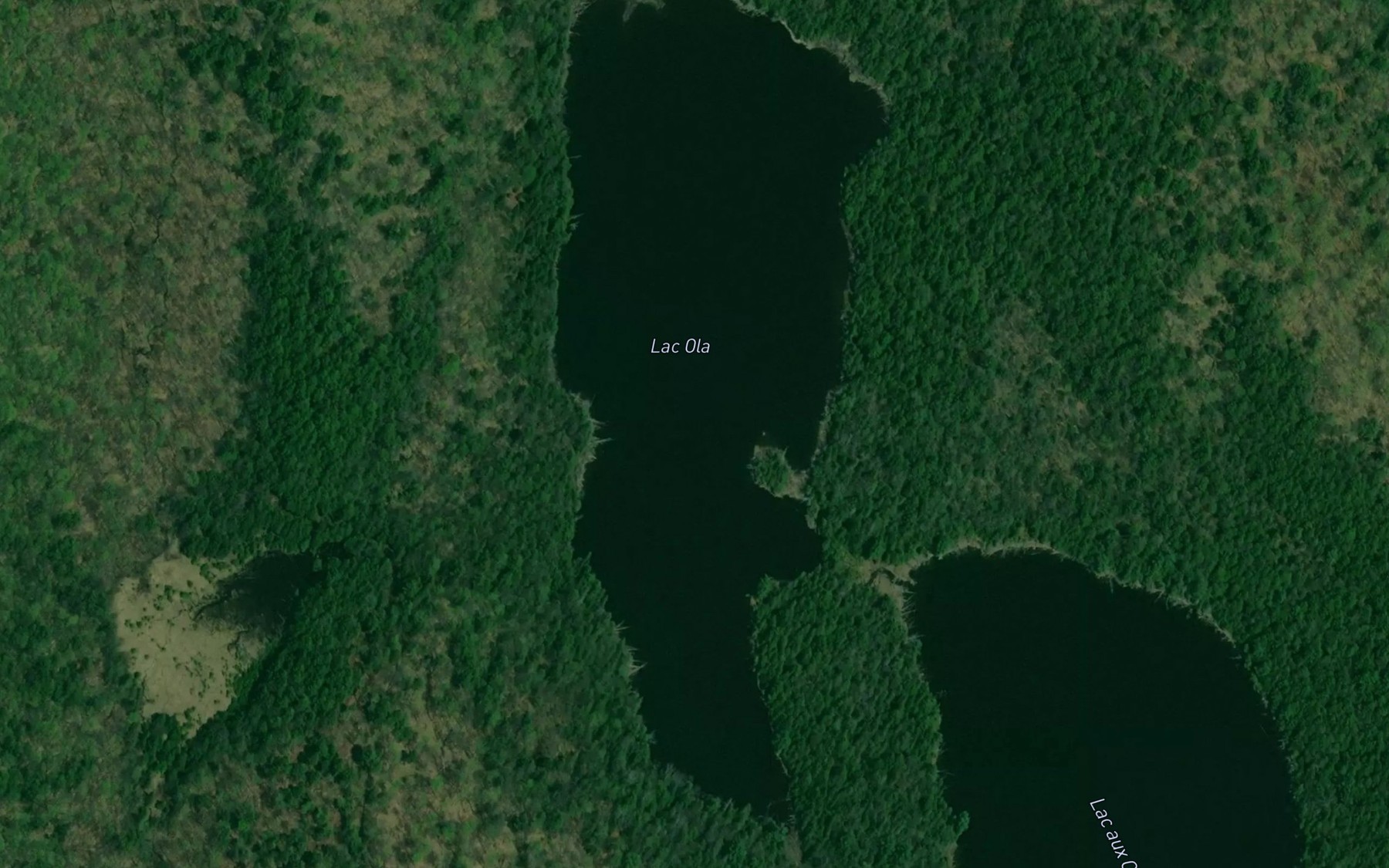 Satellite map of the Lac Ola