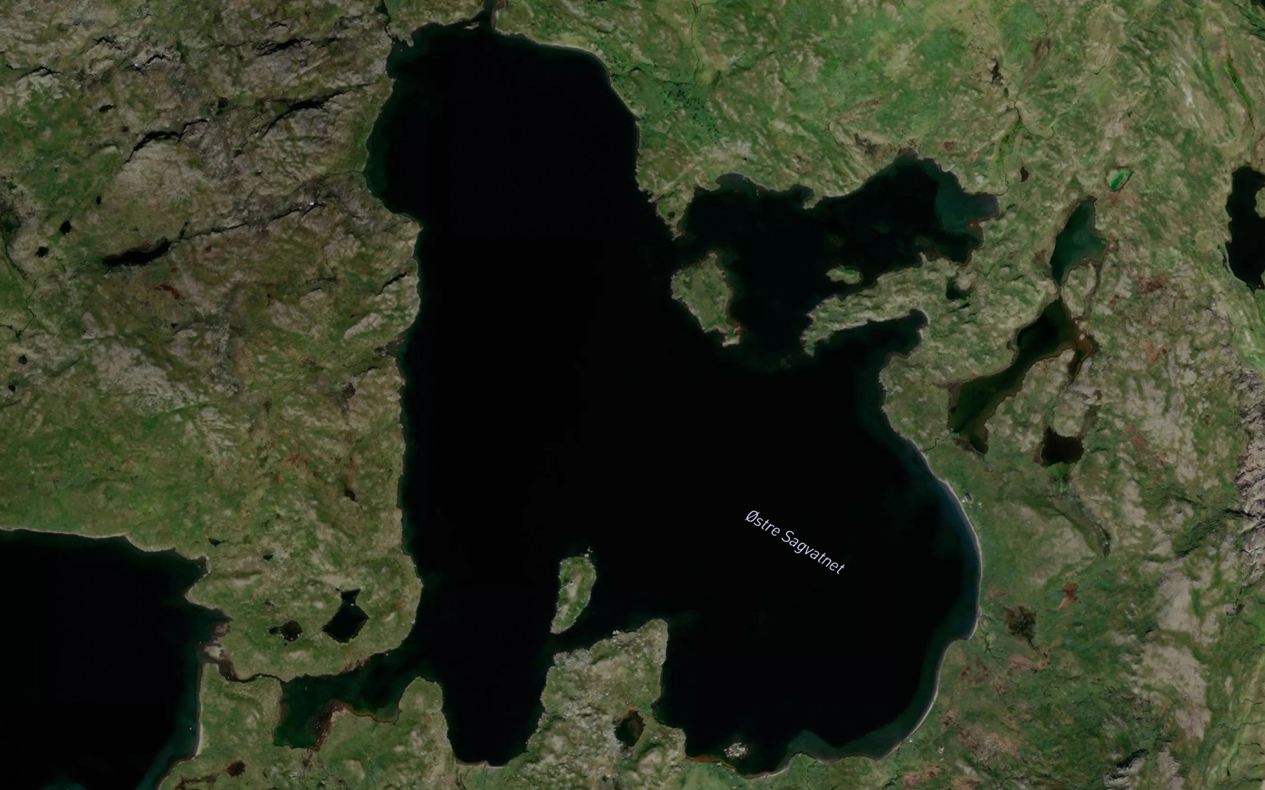 Satellite map of the Sagvatnet,austre