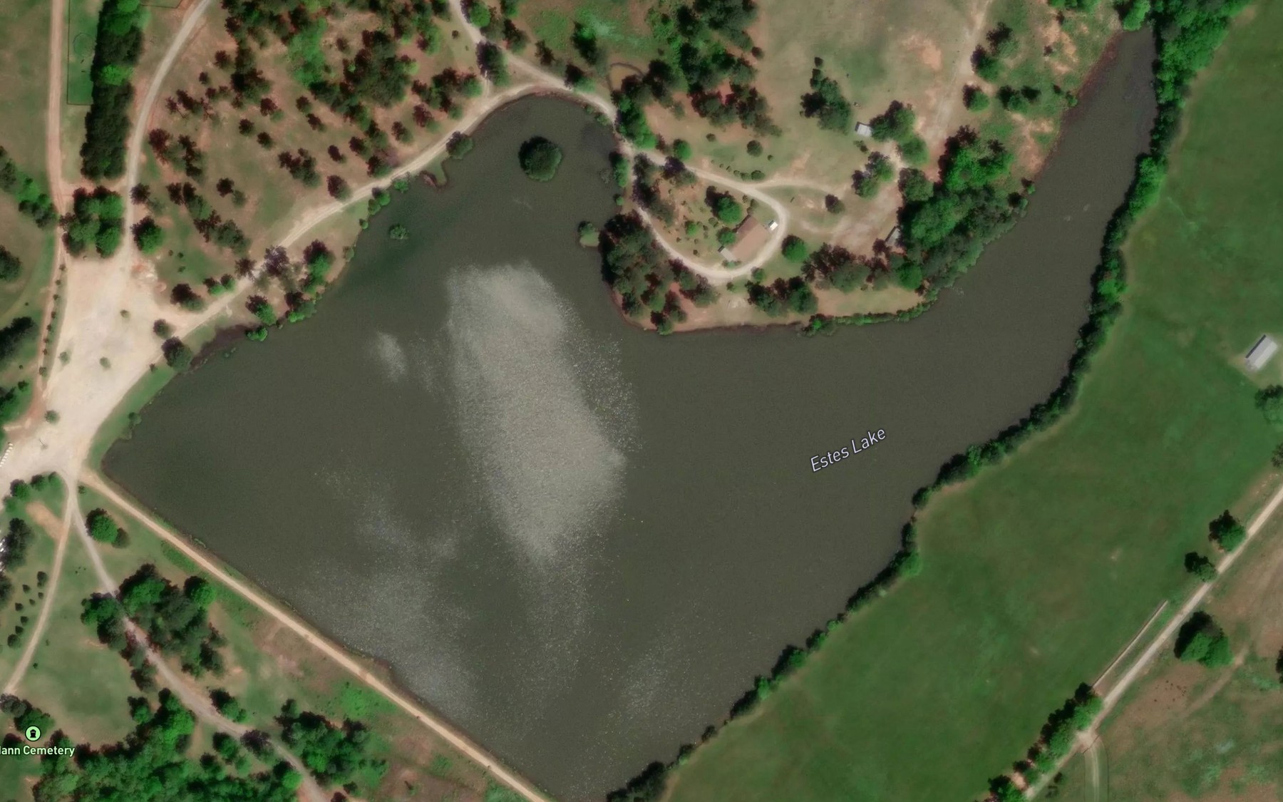 Satellite map of the Estes Lake