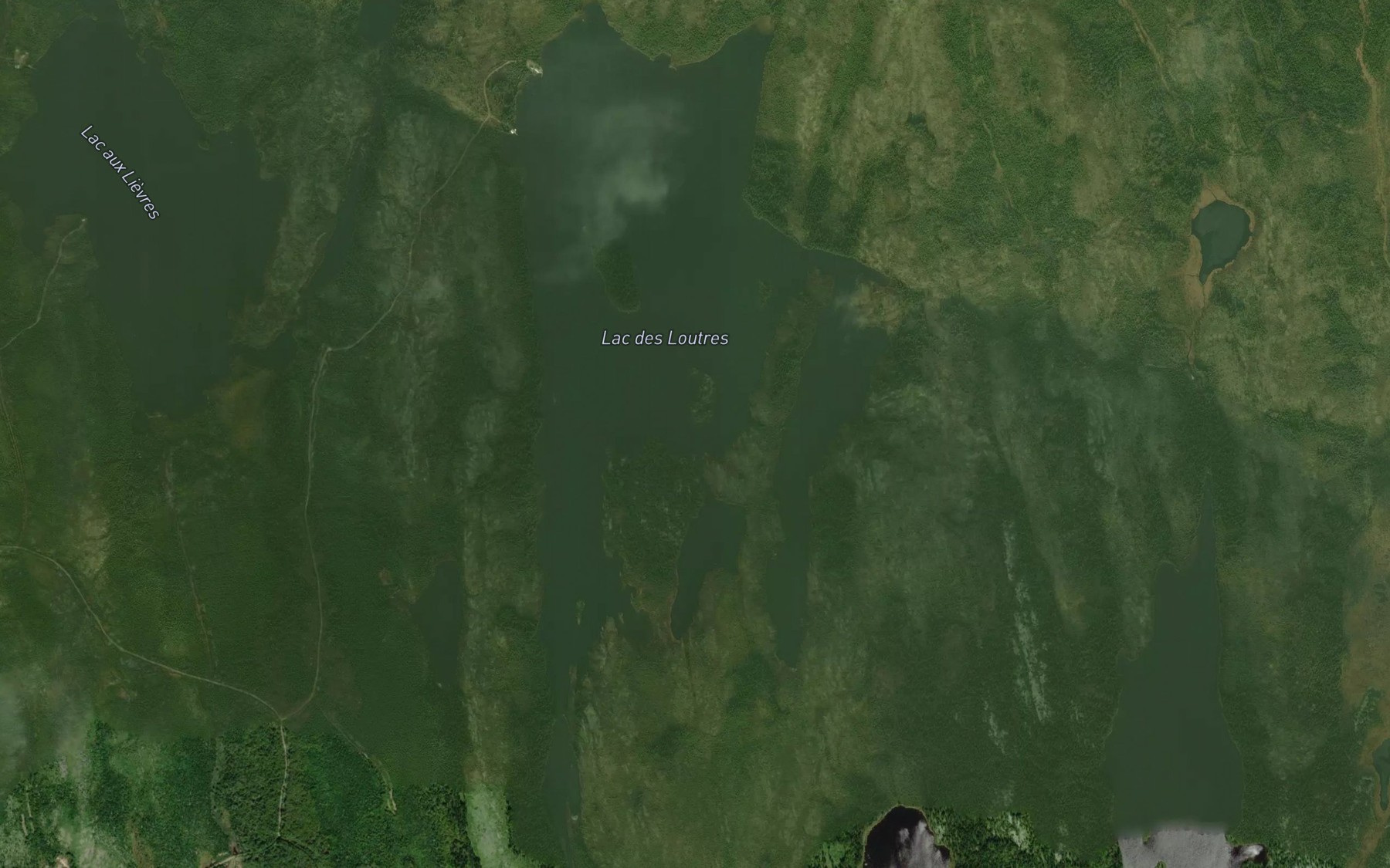 Satellite map of the Lac des Loutres