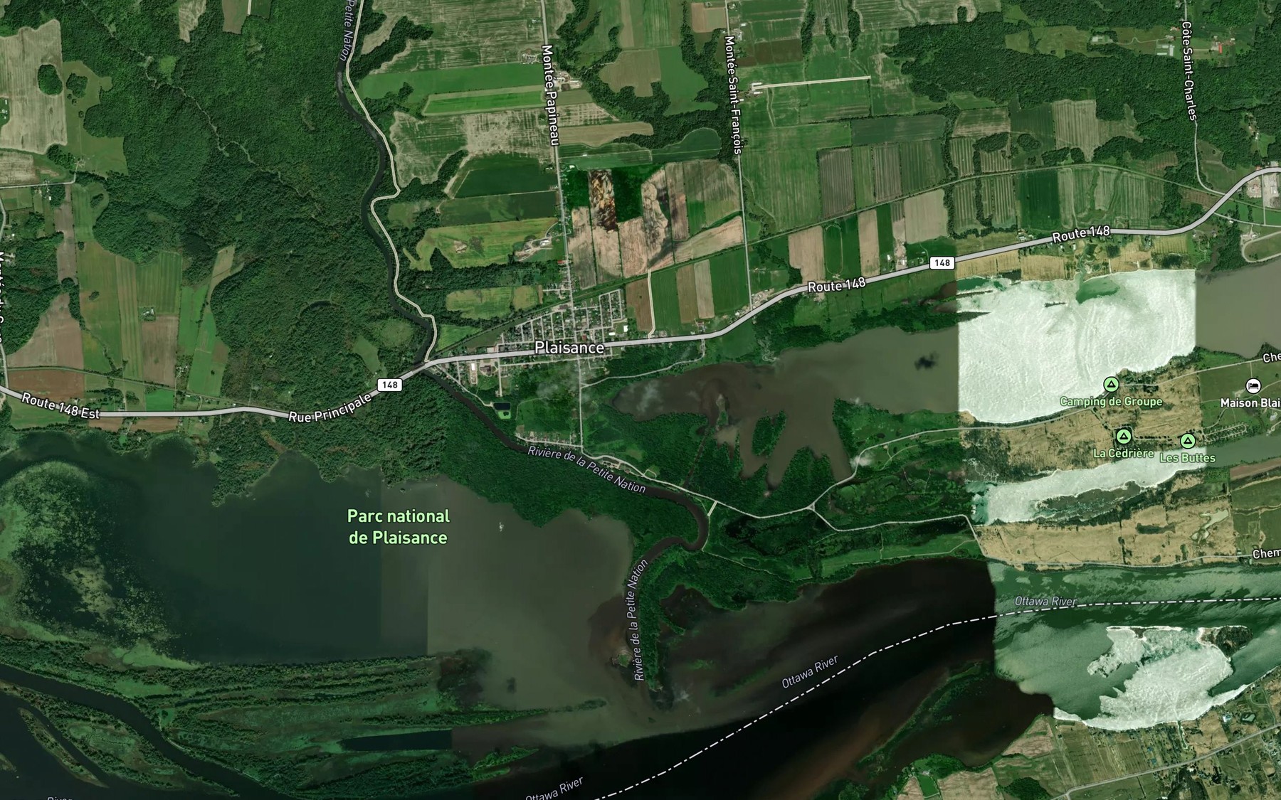 Satellite map of the La Tete de la Baie