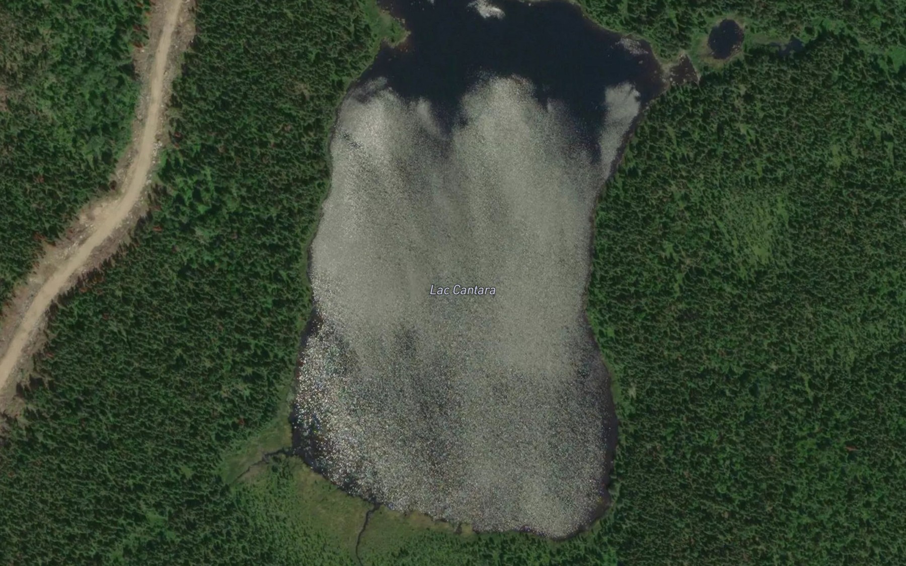 Satellite map of the Lac Cantara