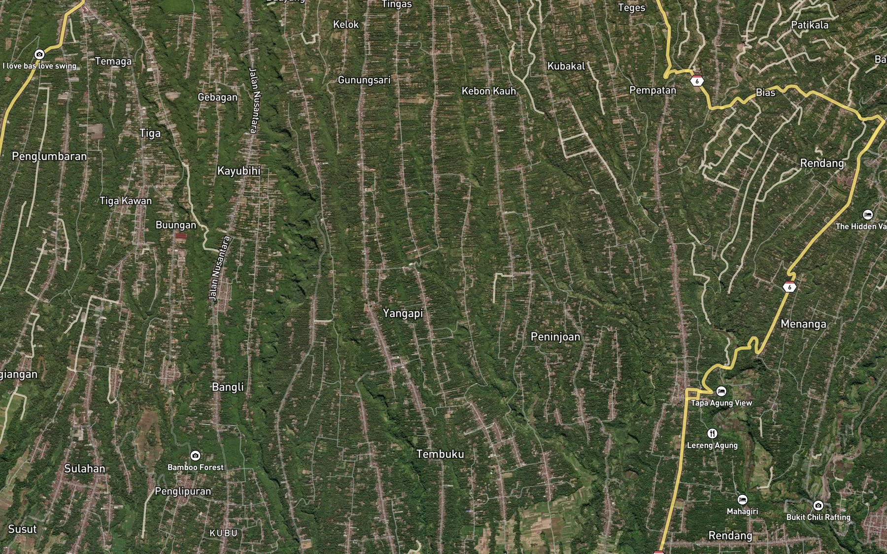 Satellite map of the Tukad Sidaparna