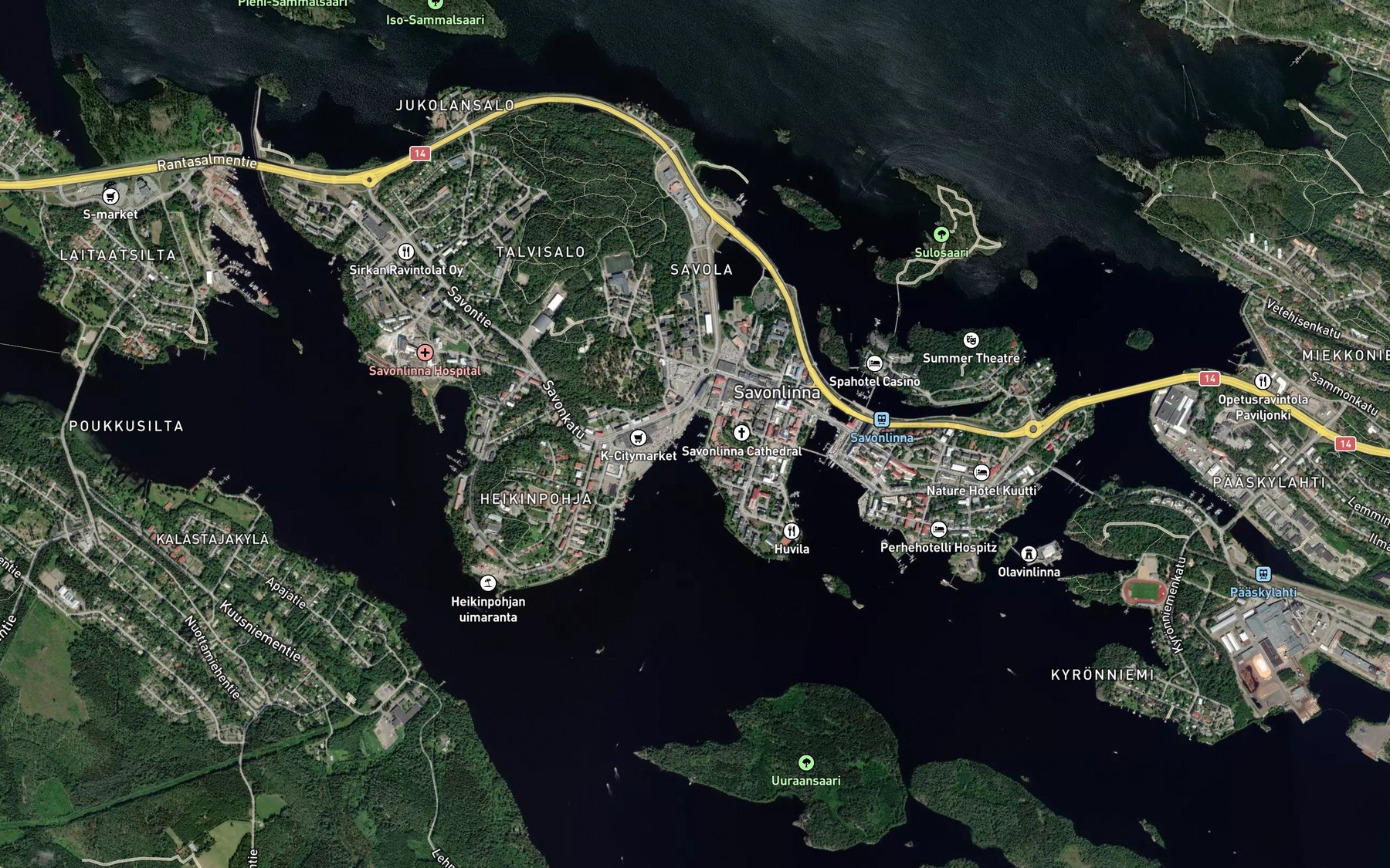 Satellite map of the Haislahti