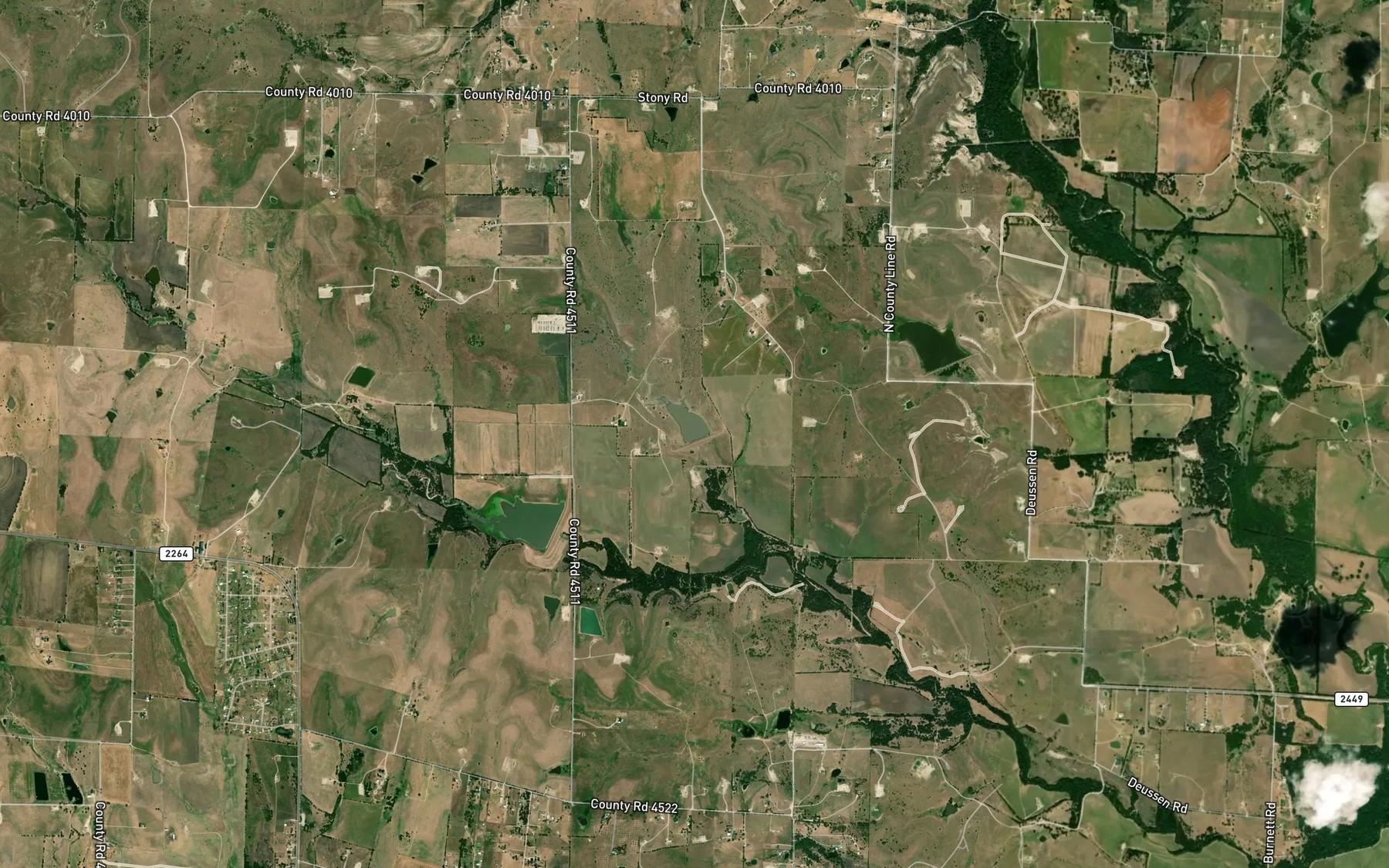 Satellite map of the Soil Conservation Service Site 27a Reservoir