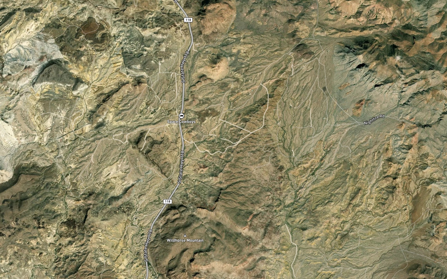 Satellite map of the Mud Spring