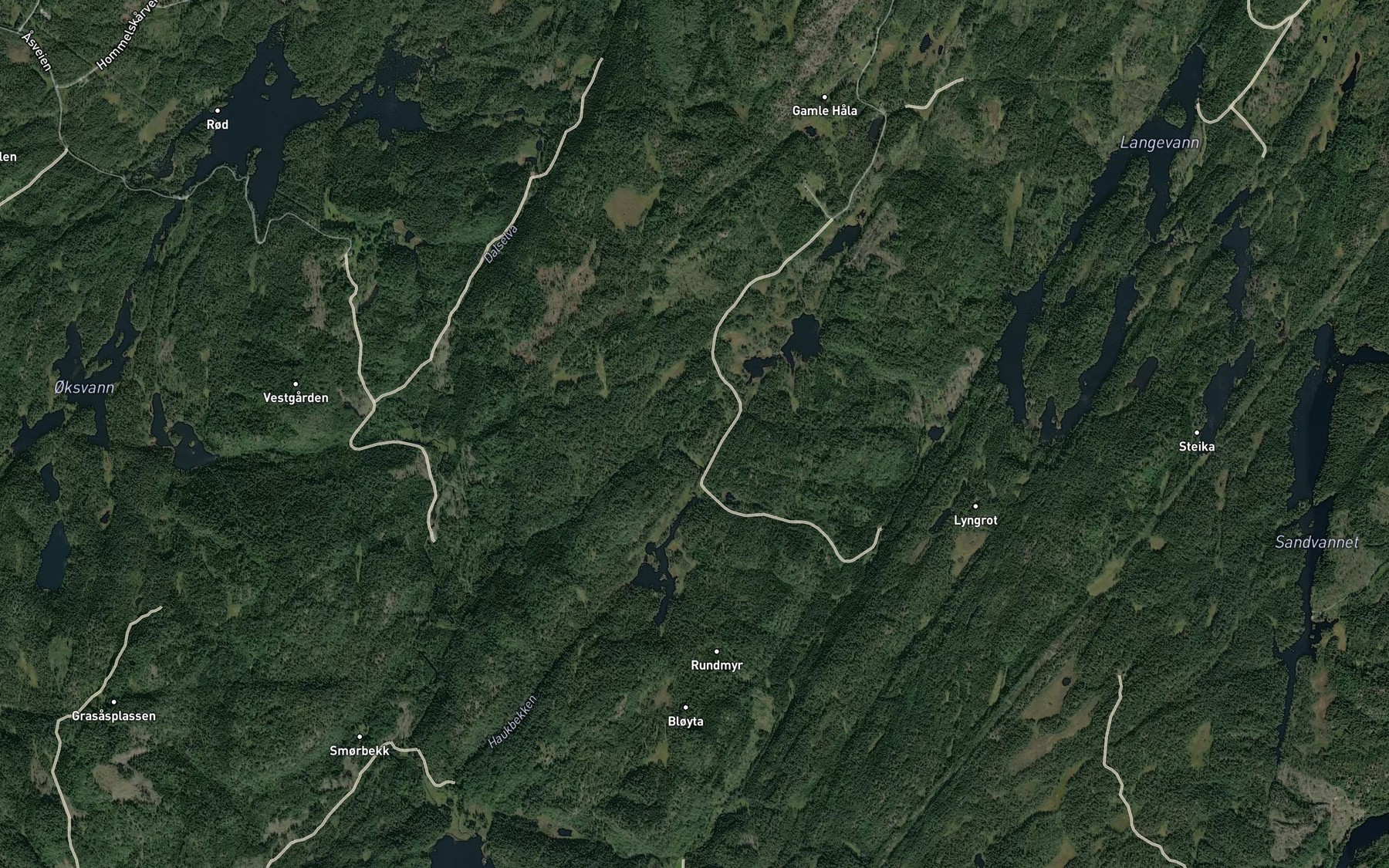Satellite map of the Fiskehola