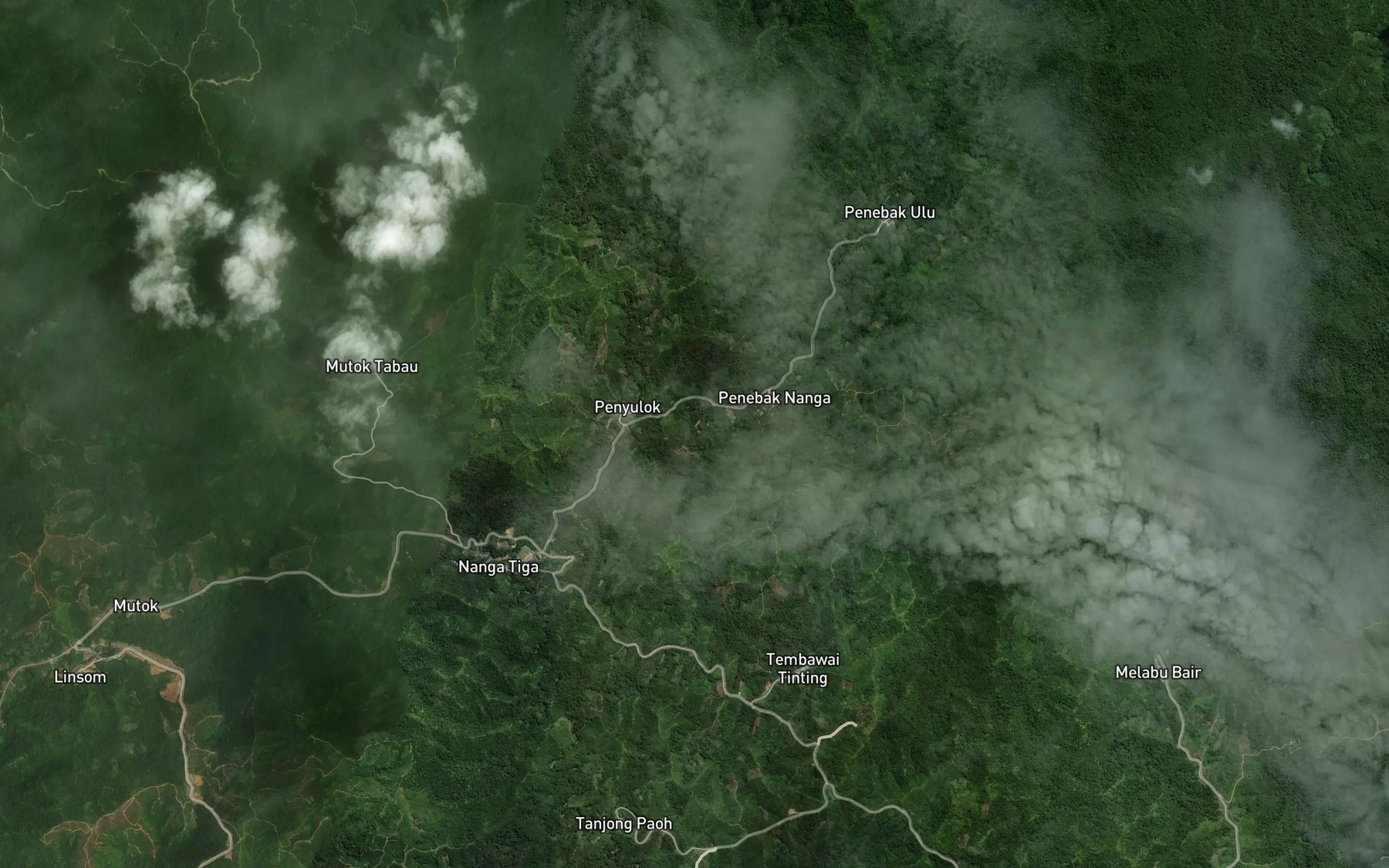 Satellite map of the Sungai Ekit