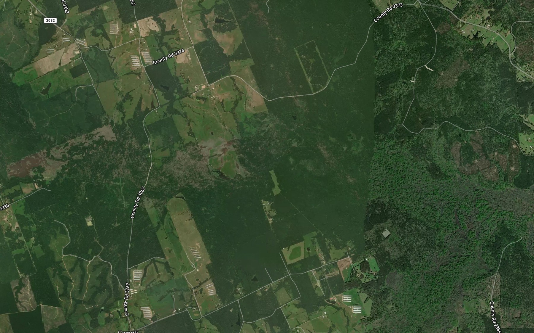 Satellite map of the Watery Creek