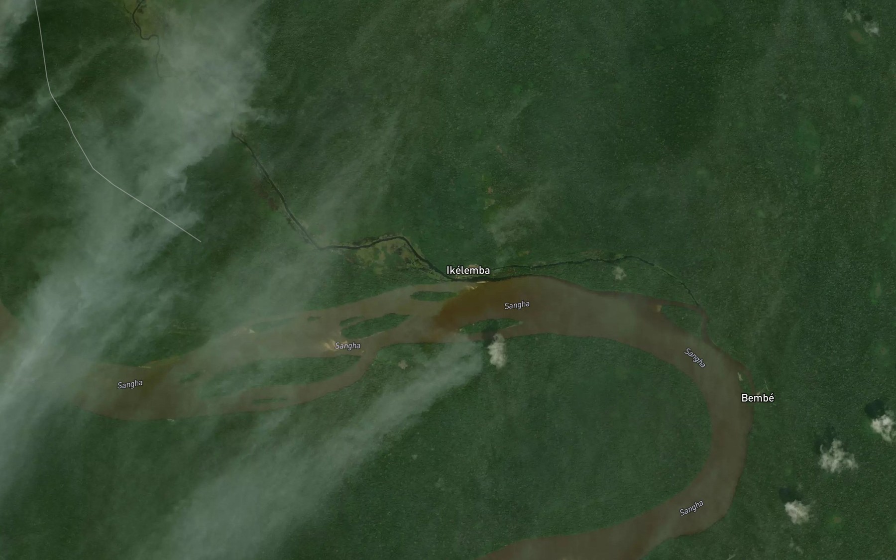 Satellite map of the Ndoki