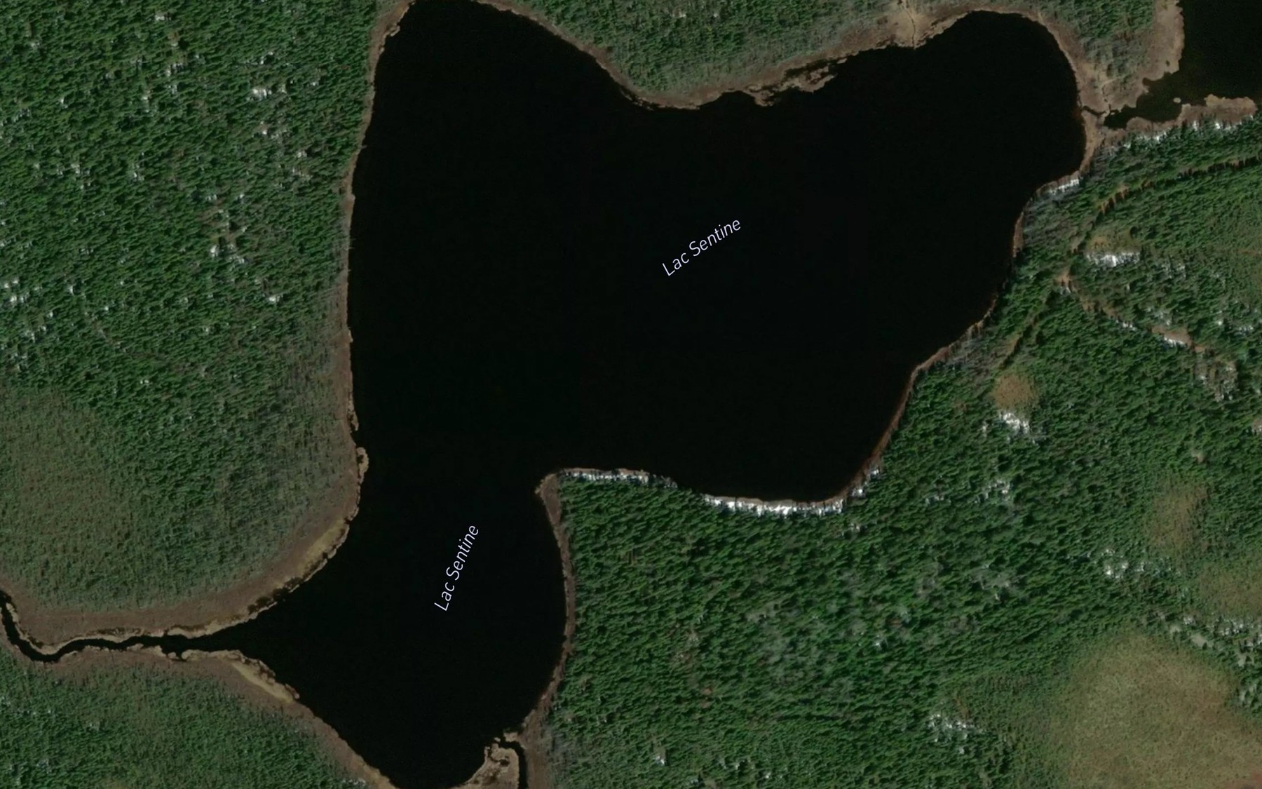 Satellite map of the Lac Sentine
