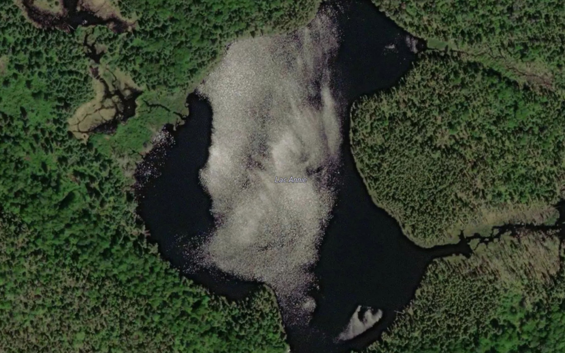 Satellite map of the Lac Annie