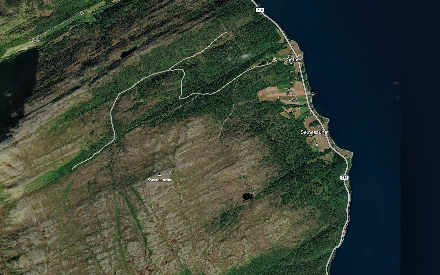 Satellite map of the Kinnabekken