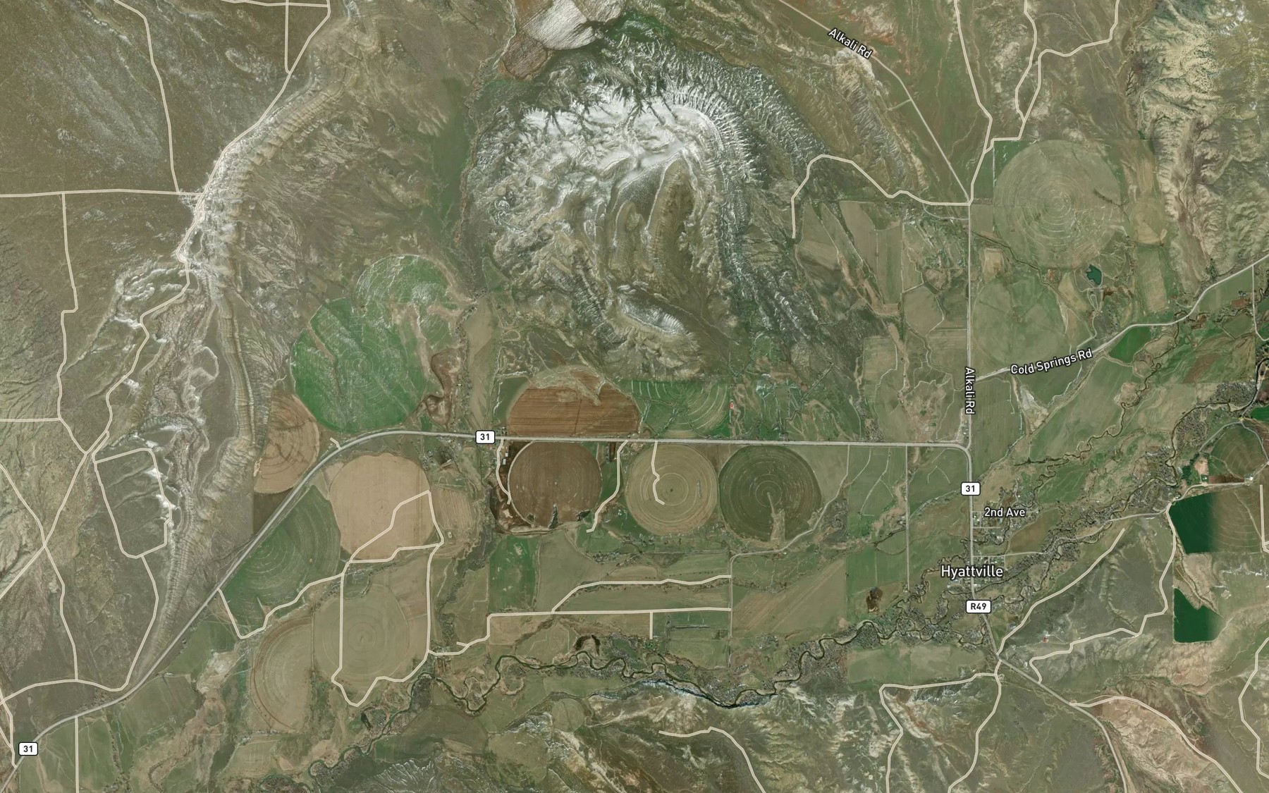 Satellite map of the Anita Ditch