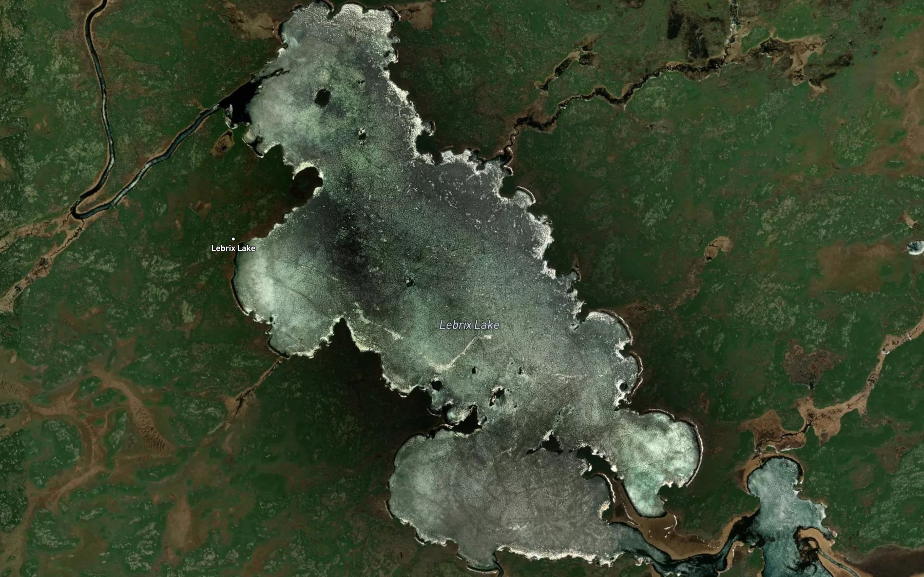Satellite map of the Lebrix Lake