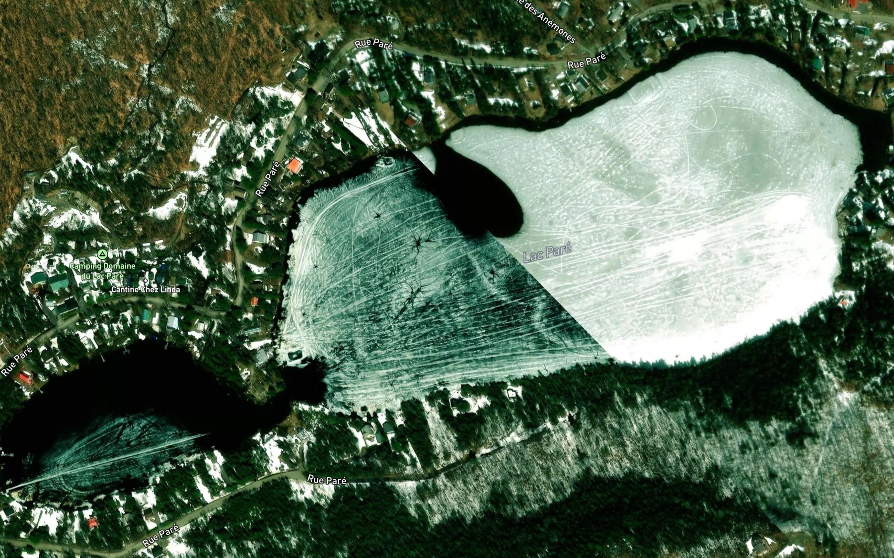 Satellite map of the Lac Pare