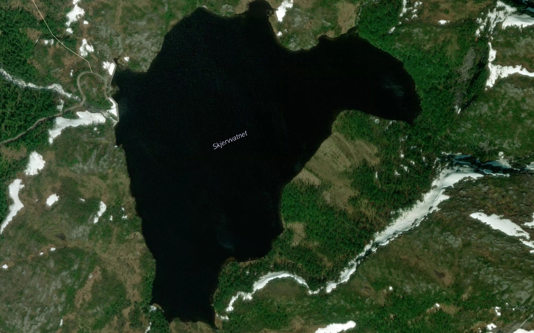 Satellite map of the Skjervvatnet