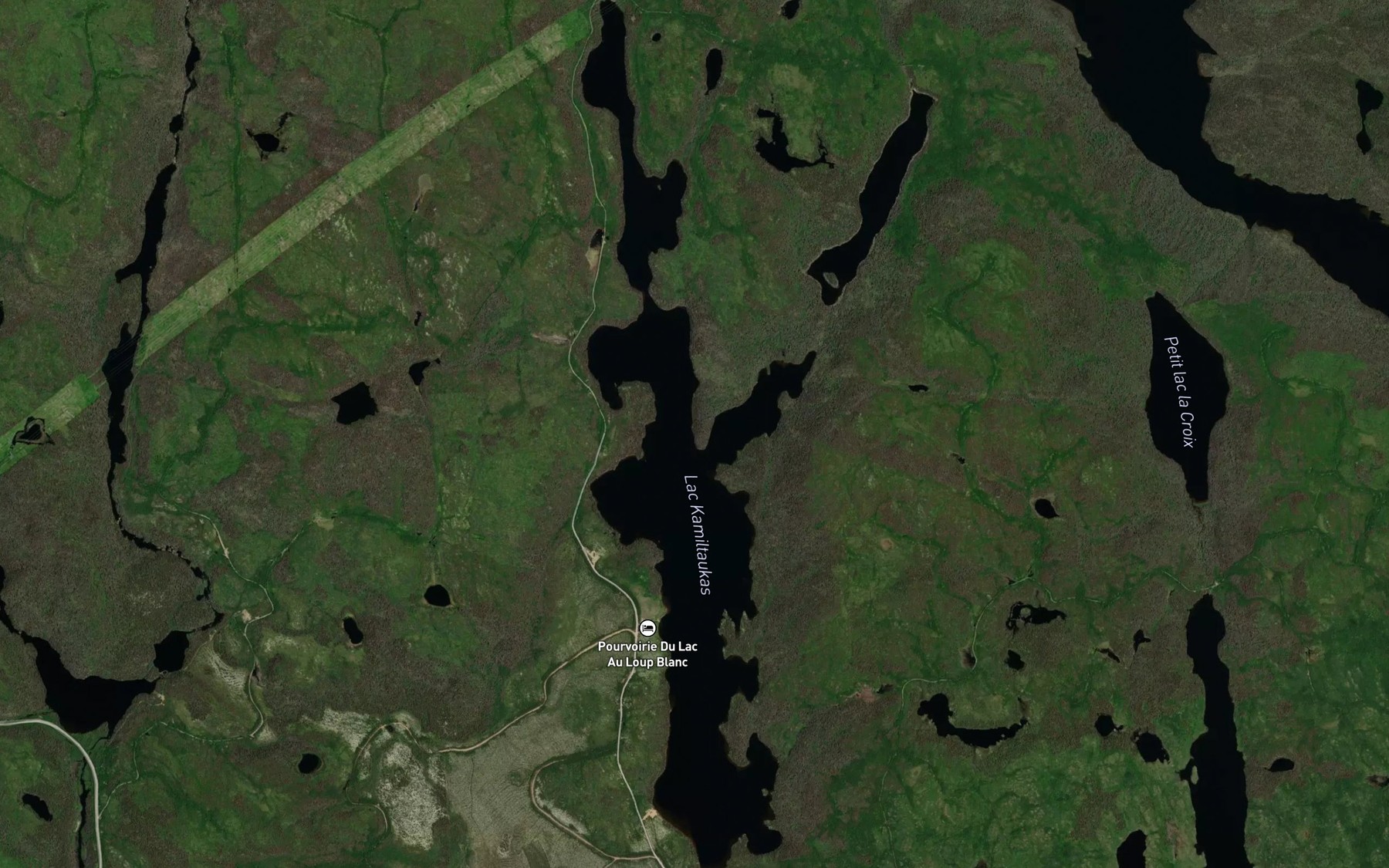 Satellite map of the Lac Kamiltaukas