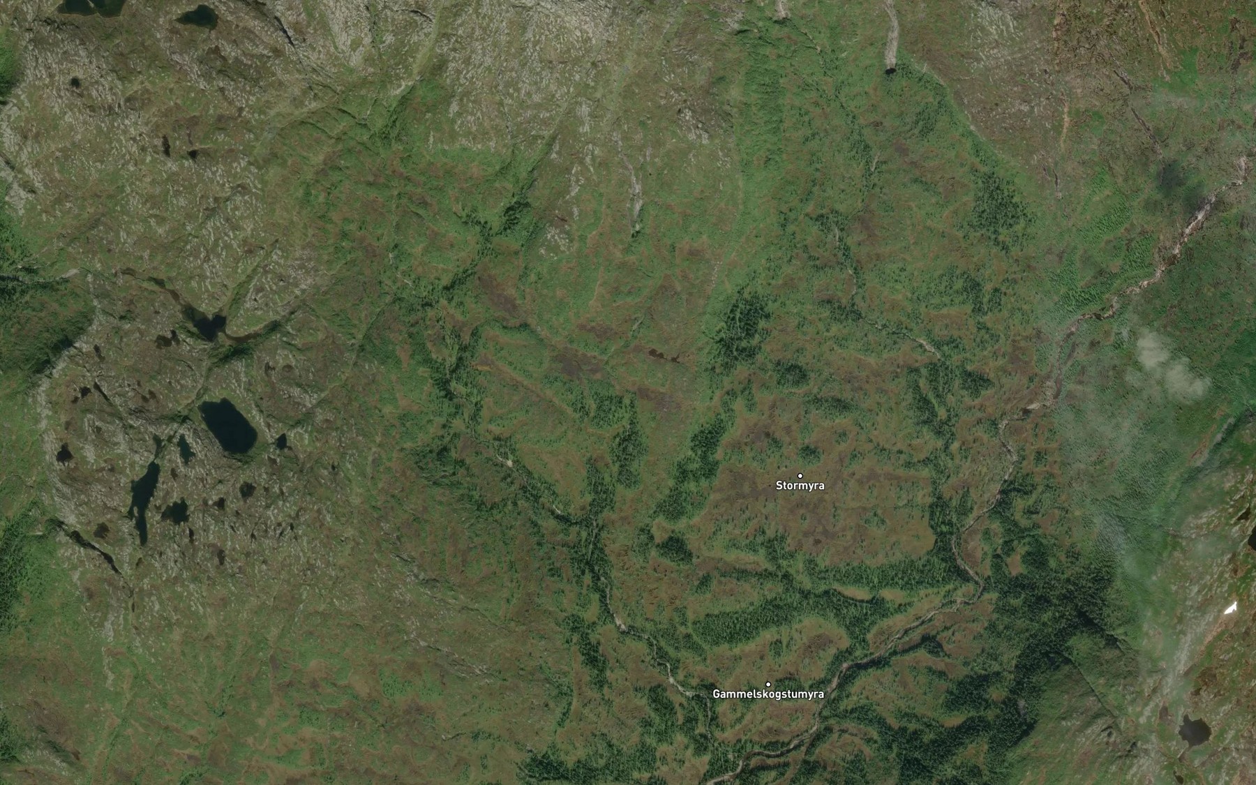 Satellite map of the Stormyrlibekken