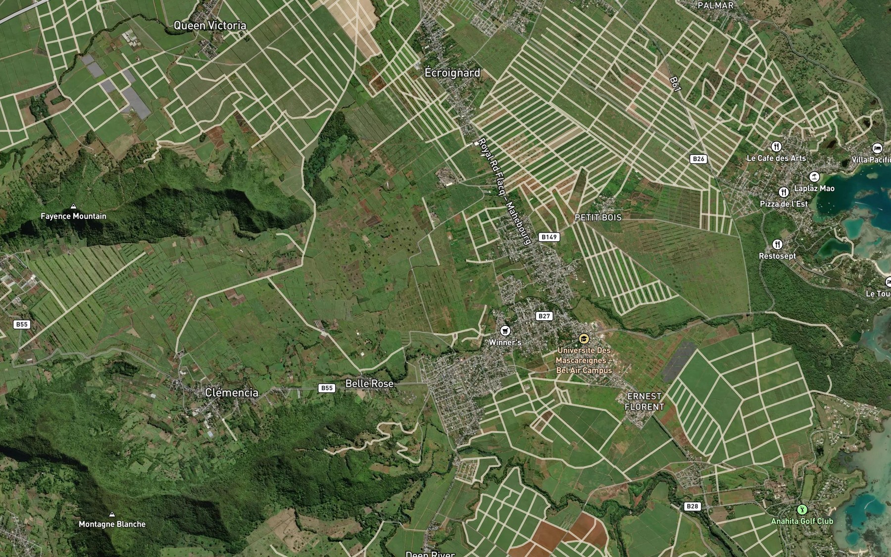 Satellite map of the Riviere Triton