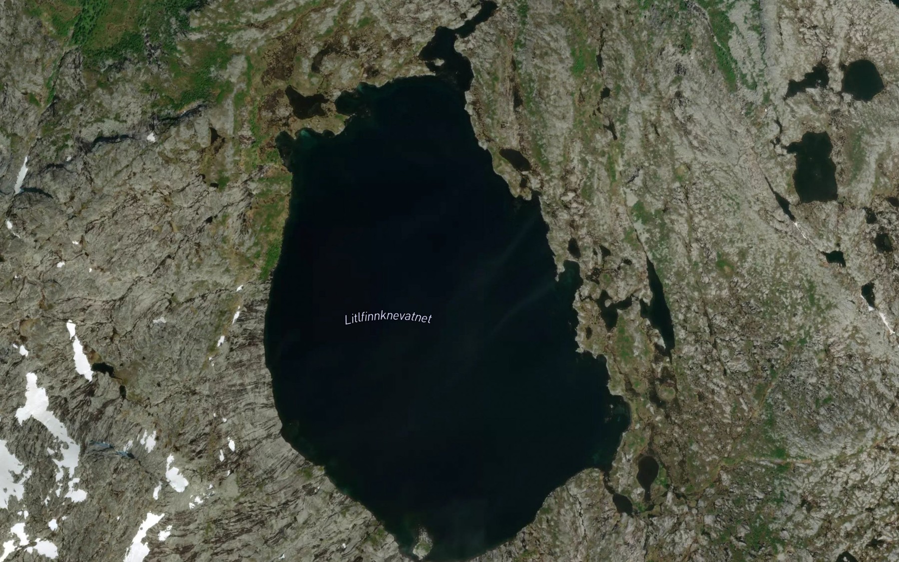 Satellite map of the Finnknevatnet,litle