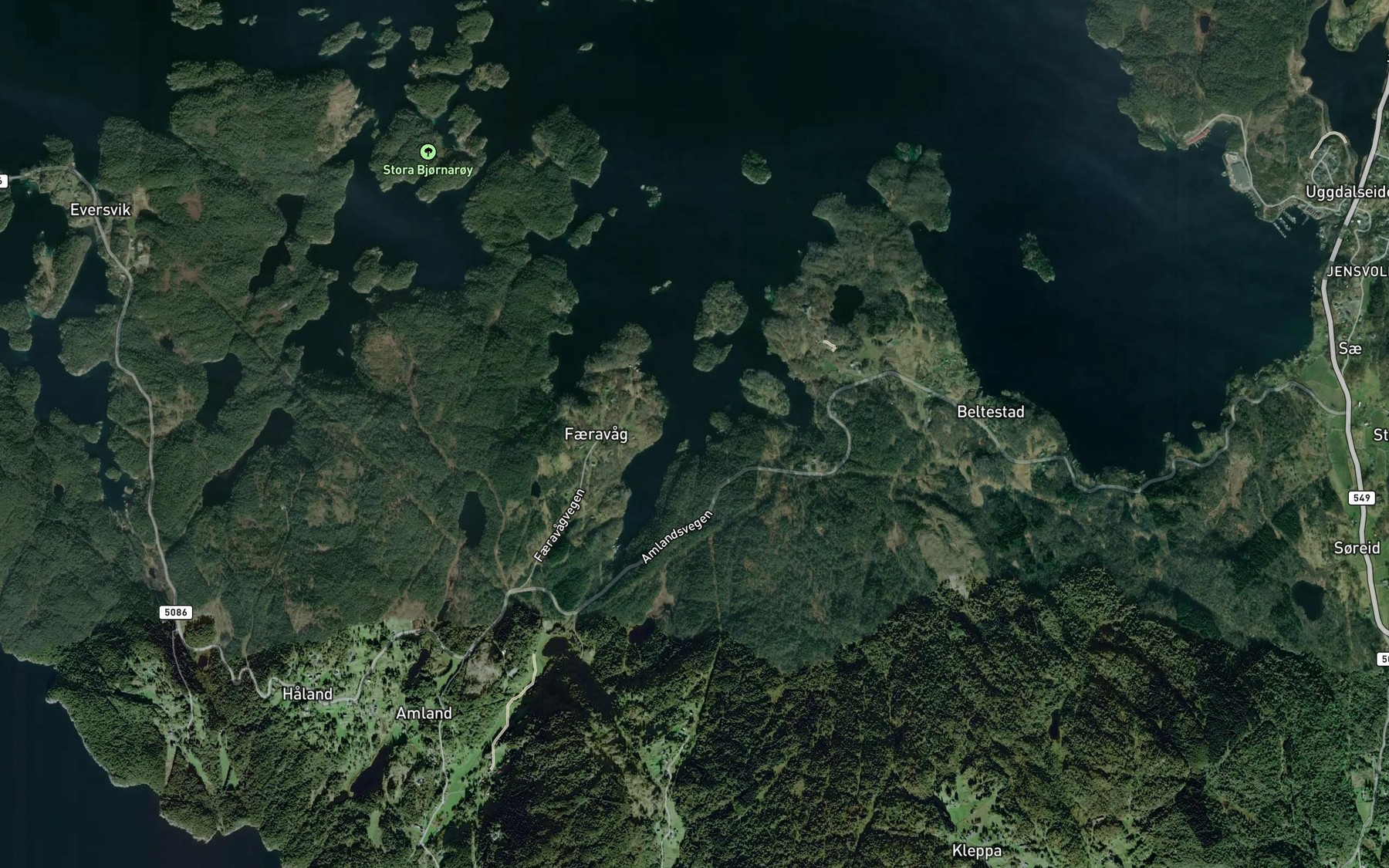 Satellite map of the Skotahola
