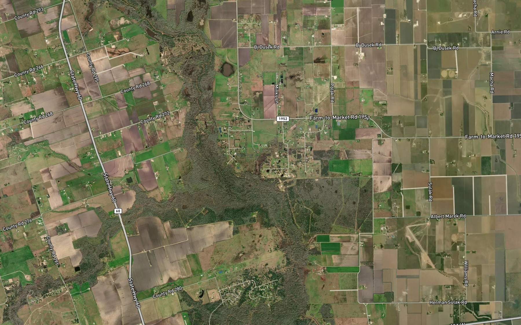 Satellite map of the Penny Lake