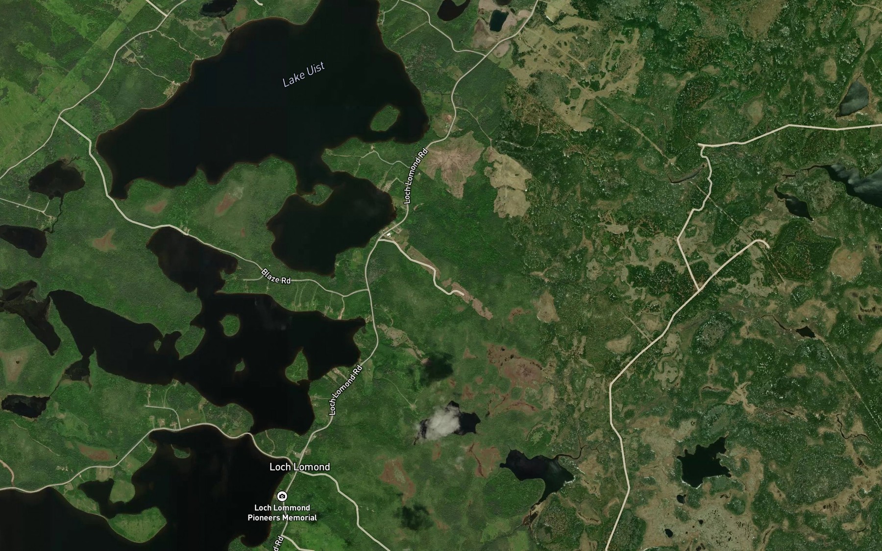 Satellite map of the Little MacLeod Brook