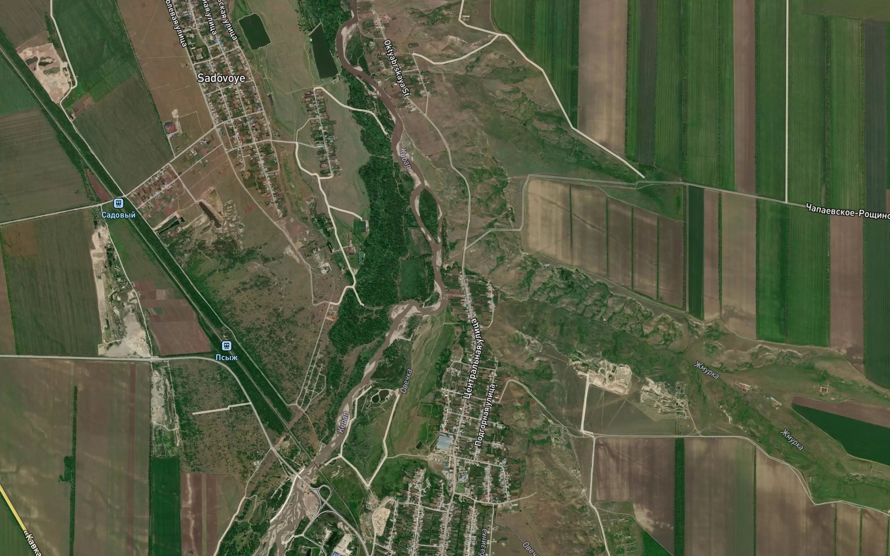 Satellite map of the Zhmurka