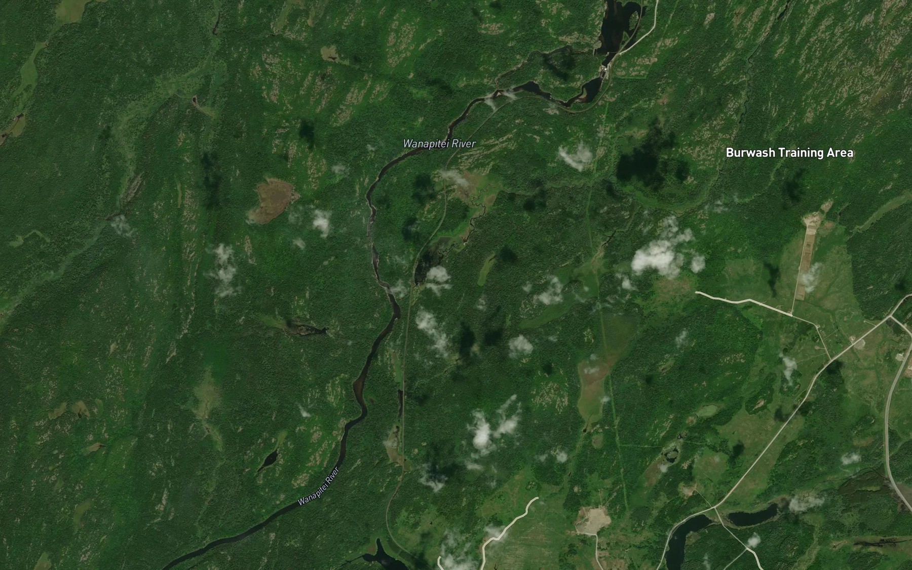 Satellite map of the Irwin Creek