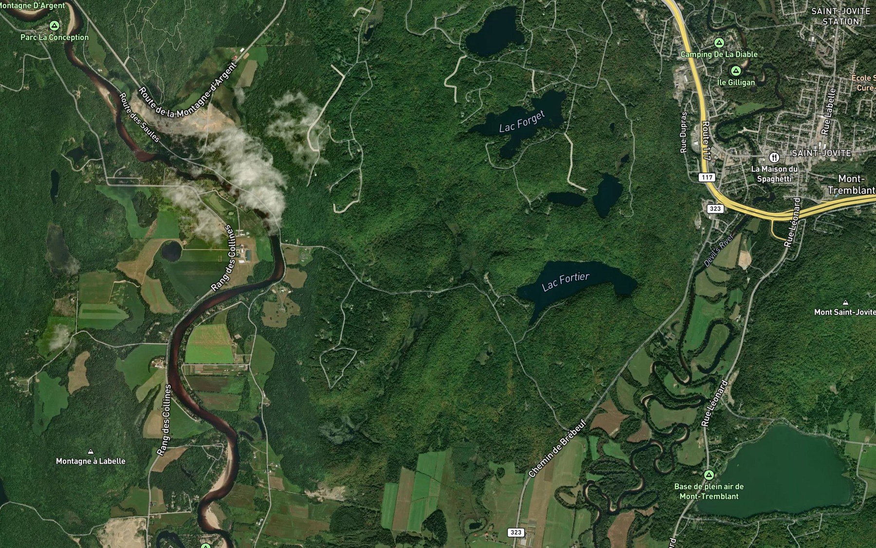 Satellite map of the Lac Fortier