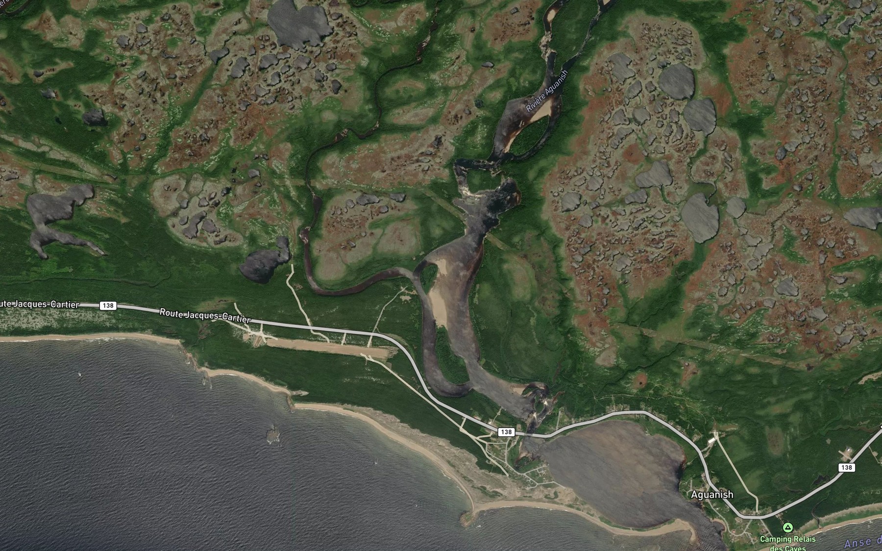 Satellite map of the Riviere Dany