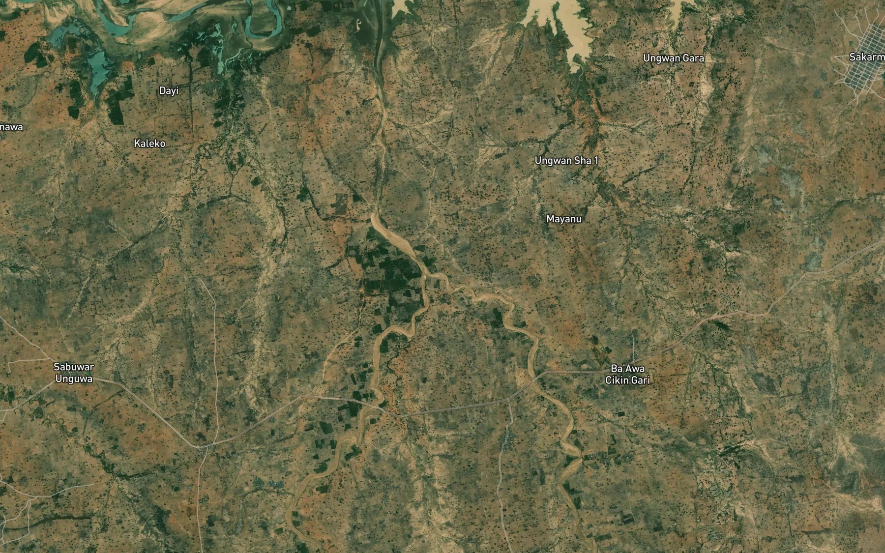 Satellite map of the River Karana