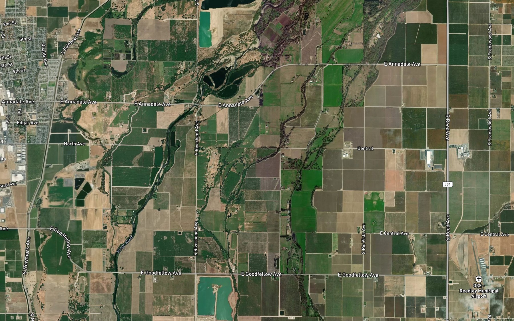 Satellite map of the Cameron Slough
