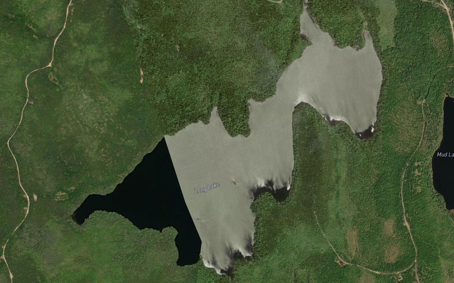 Satellite map of the Long Lake