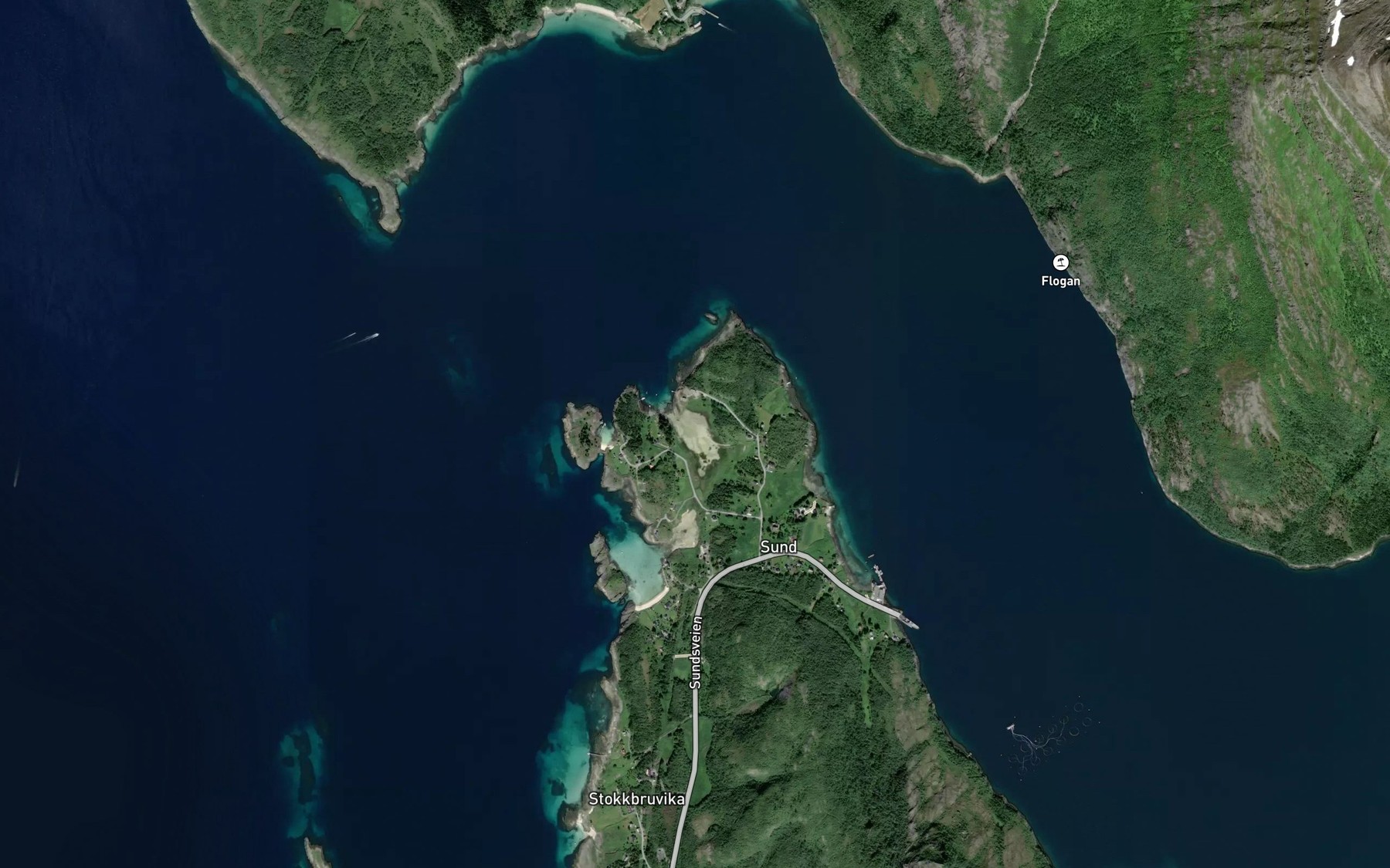 Satellite map of the Sundsvalen
