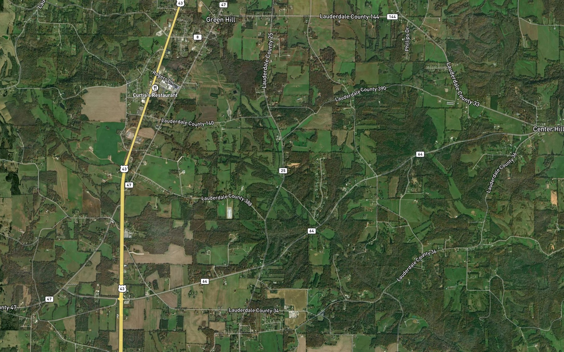 Satellite map of the West Fork Richardson Creek
