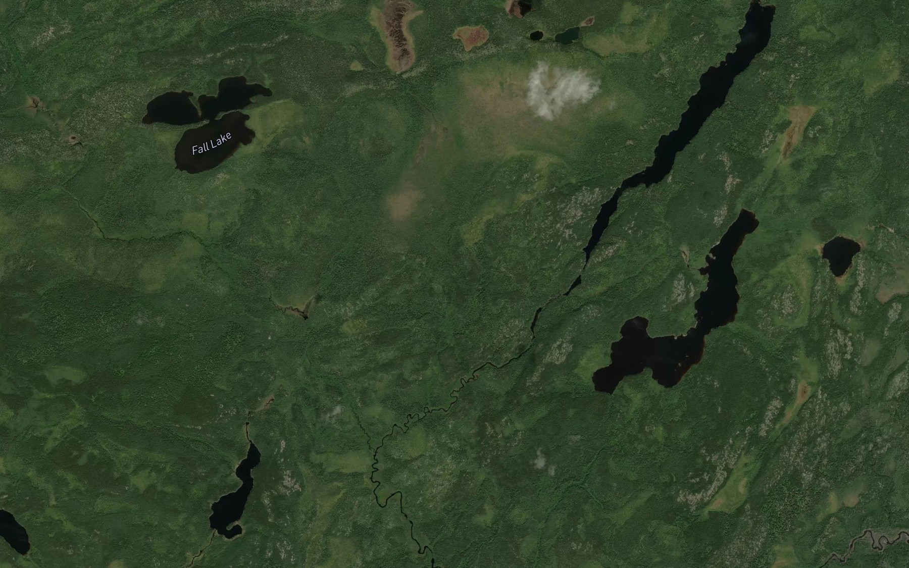 Satellite map of the Fall Creek