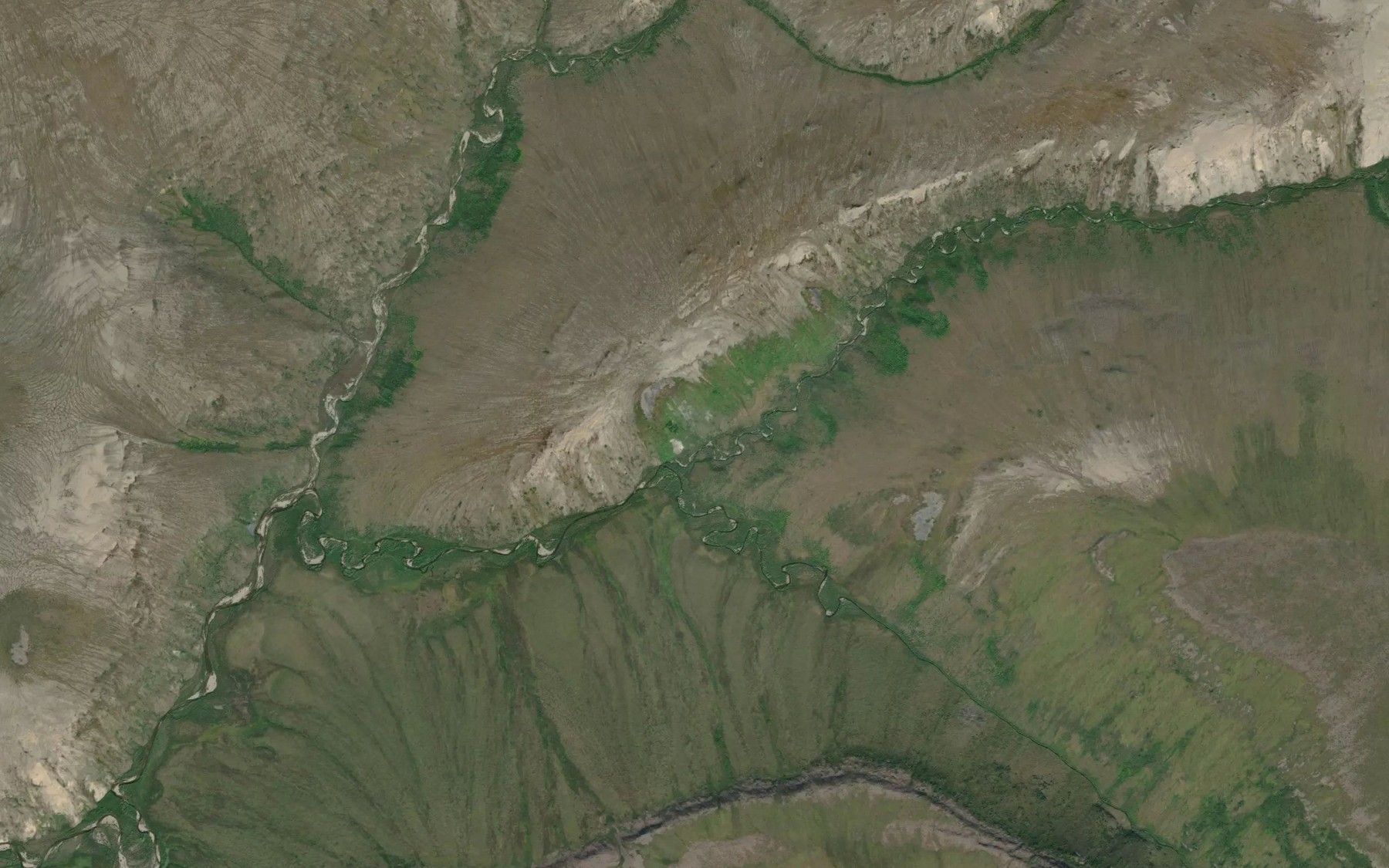 Satellite map of the Divide Creek
