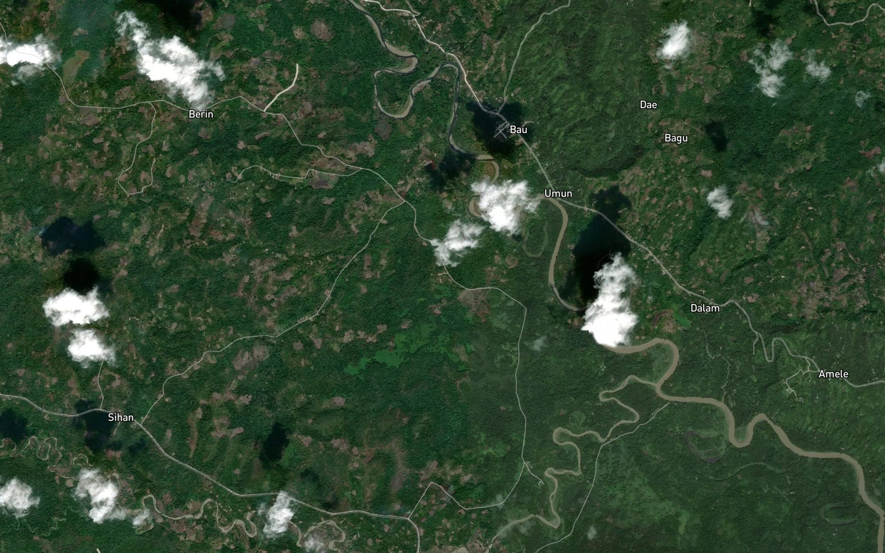 Satellite map of the Vegemai Creek