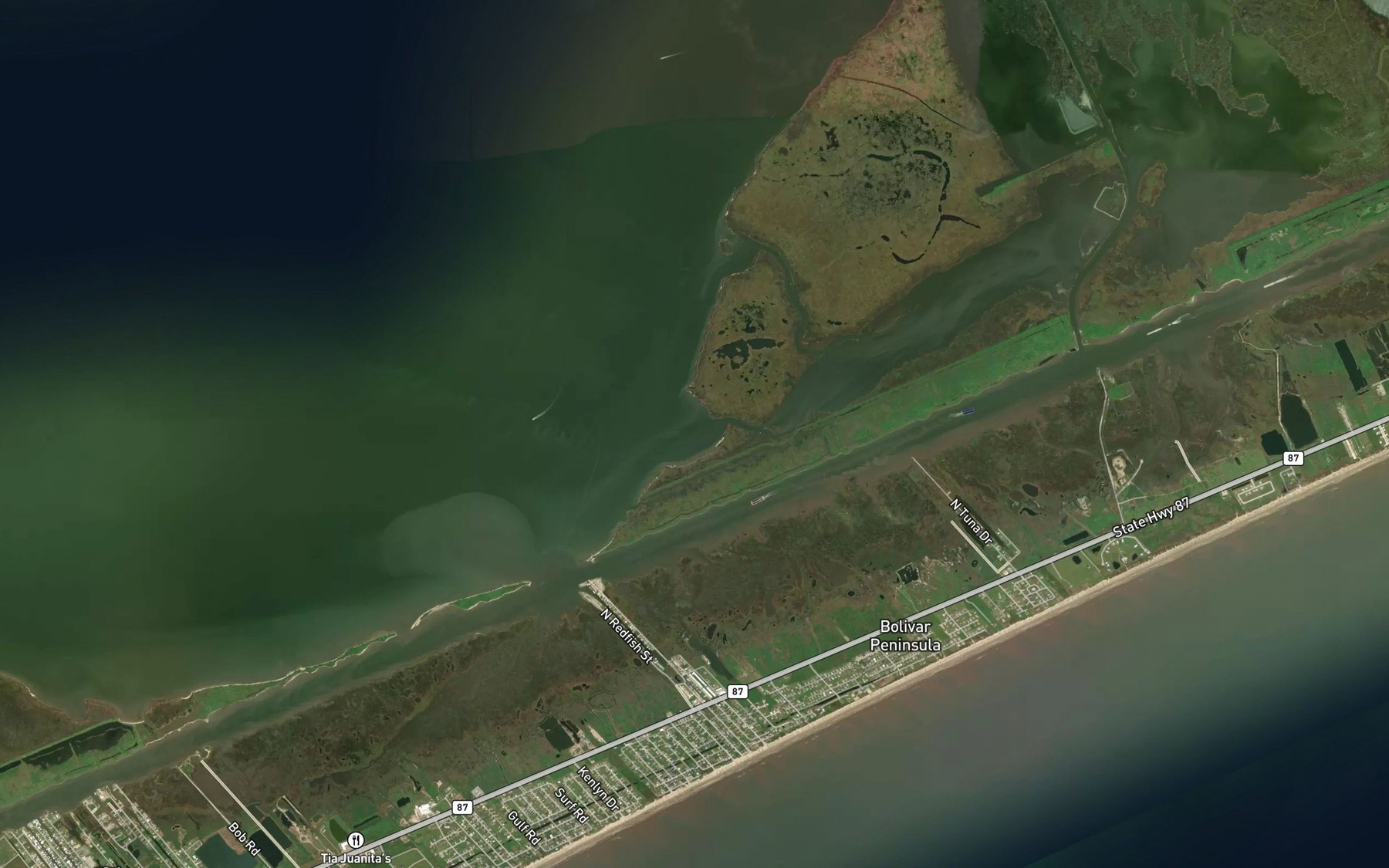 Satellite map of the Yates Cove