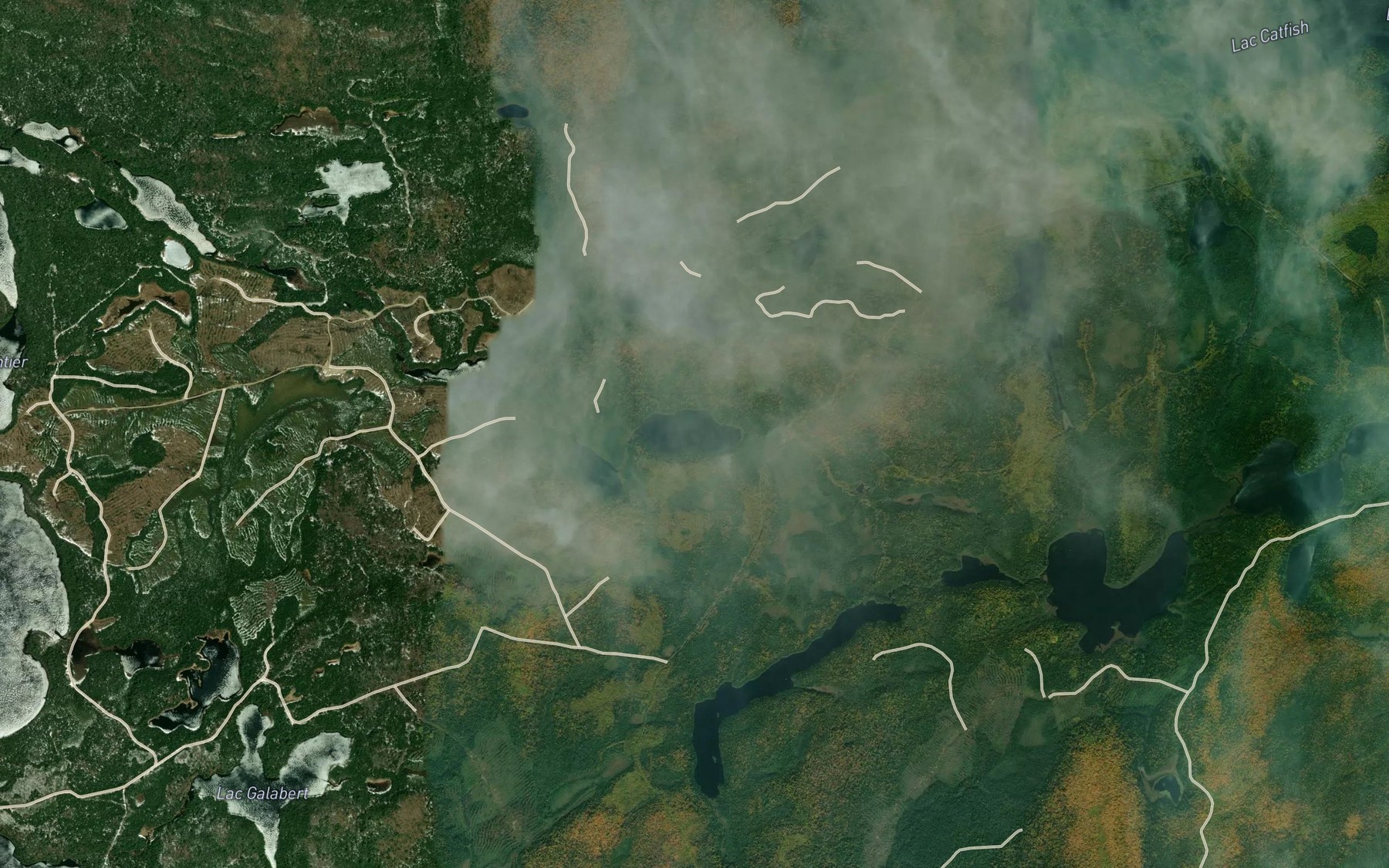 Satellite map of the Lac Dour
