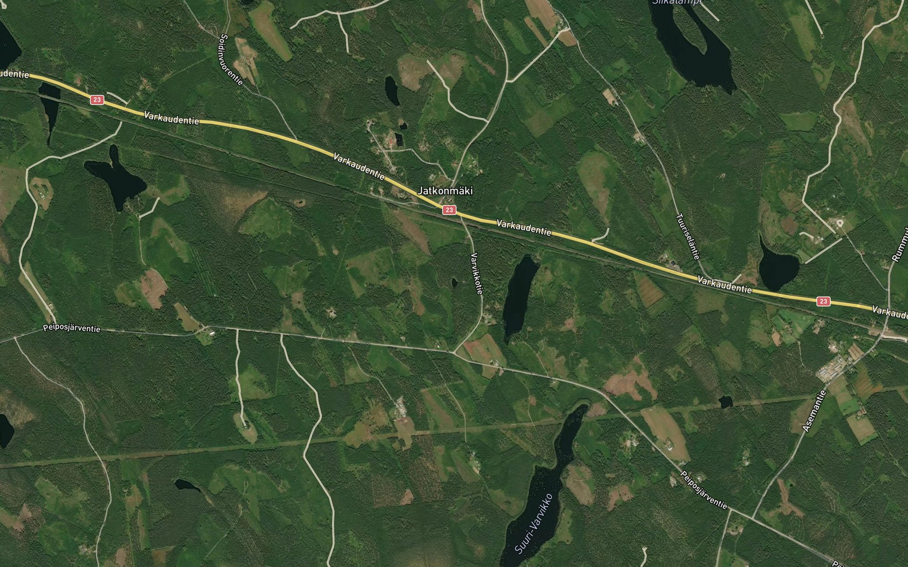 Satellite map of the Piilolampi